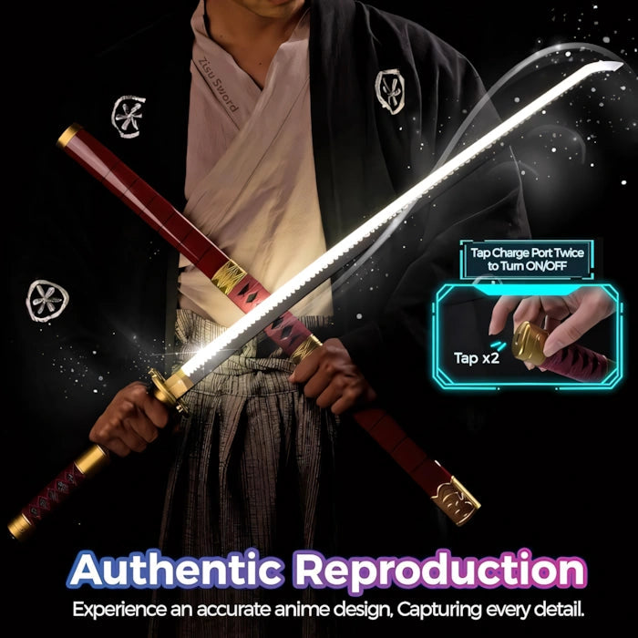 Roronoa Zoro Sandai Kitetsu LED Katana – One Piece Light Up Cosplay Sword 104cm