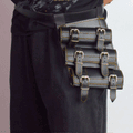 Katana Sword Holder Belt with Triple Strap Holster (Black / White) - Sword Holder Belt