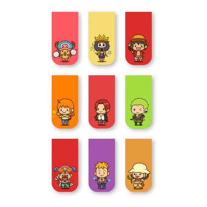 One Piece Magnetic Bookmarks – Set of 9