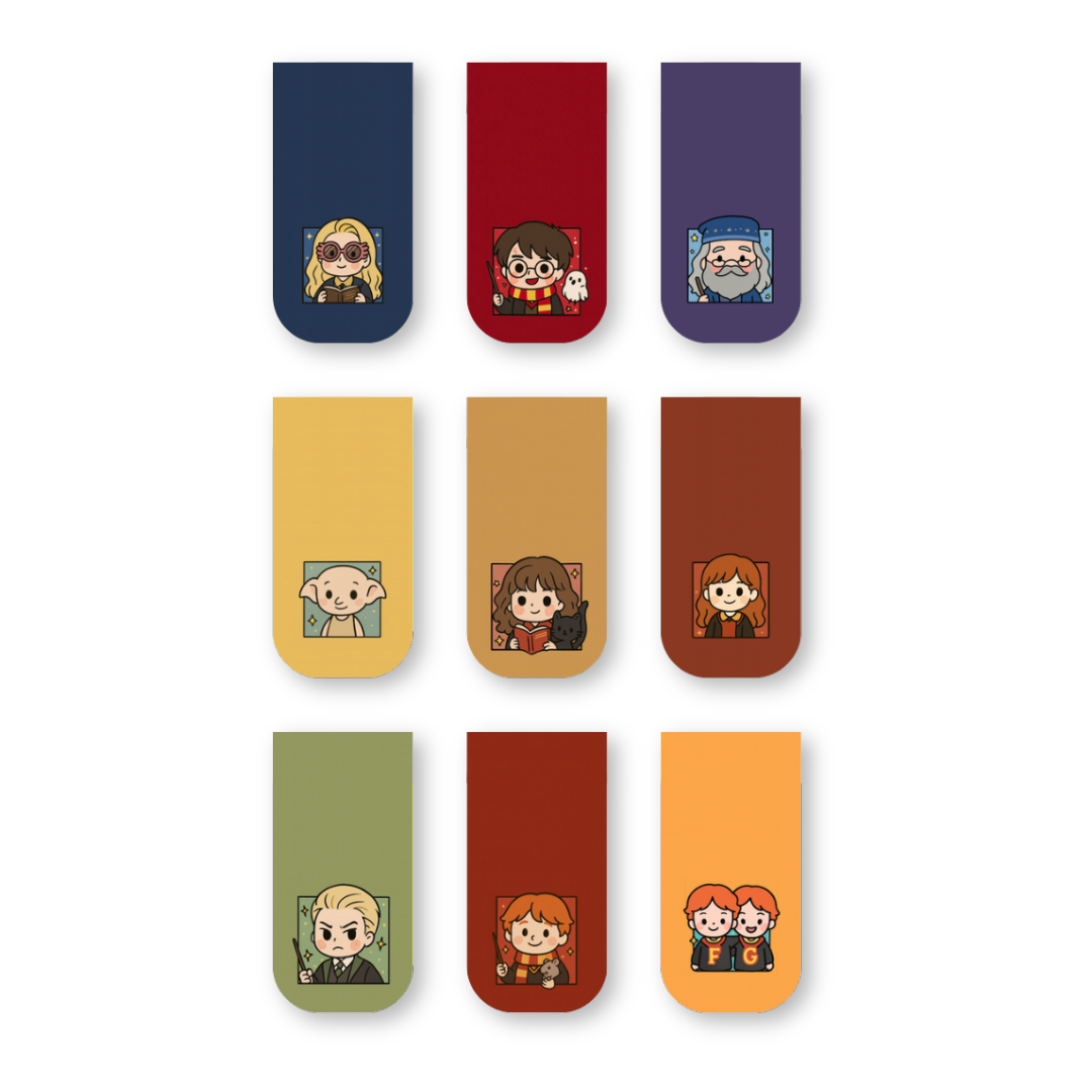 Harry Potter Magnetic Bookmarks – Set of 9