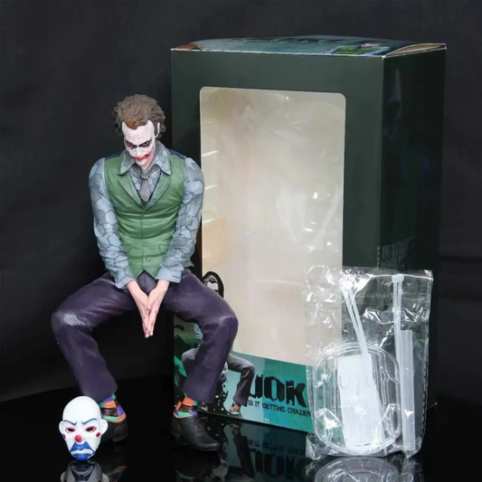 DC Joker Seated Collector Figure with Mask | Trade Supply