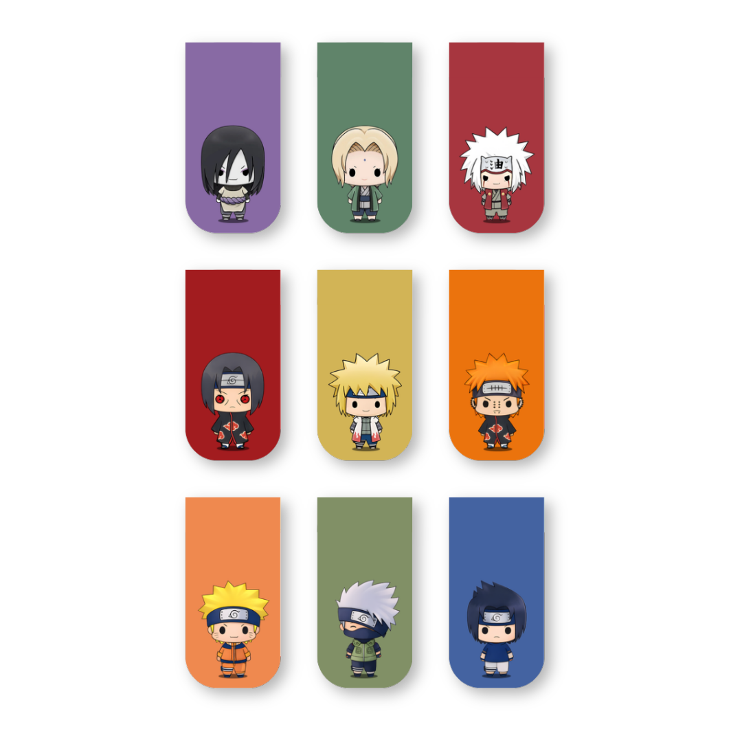 Naruto Shippuden Magnetic Bookmarks – Set of 9
