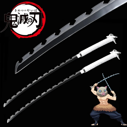 Inosuke Hashibira Katana – Demon Slayer Jagged Nichirin Cosplay Sword 104cm