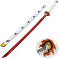 Rengoku Kyojuro LED Nichirin Katana – Demon Slayer Light Up Wooden Sword 104cm