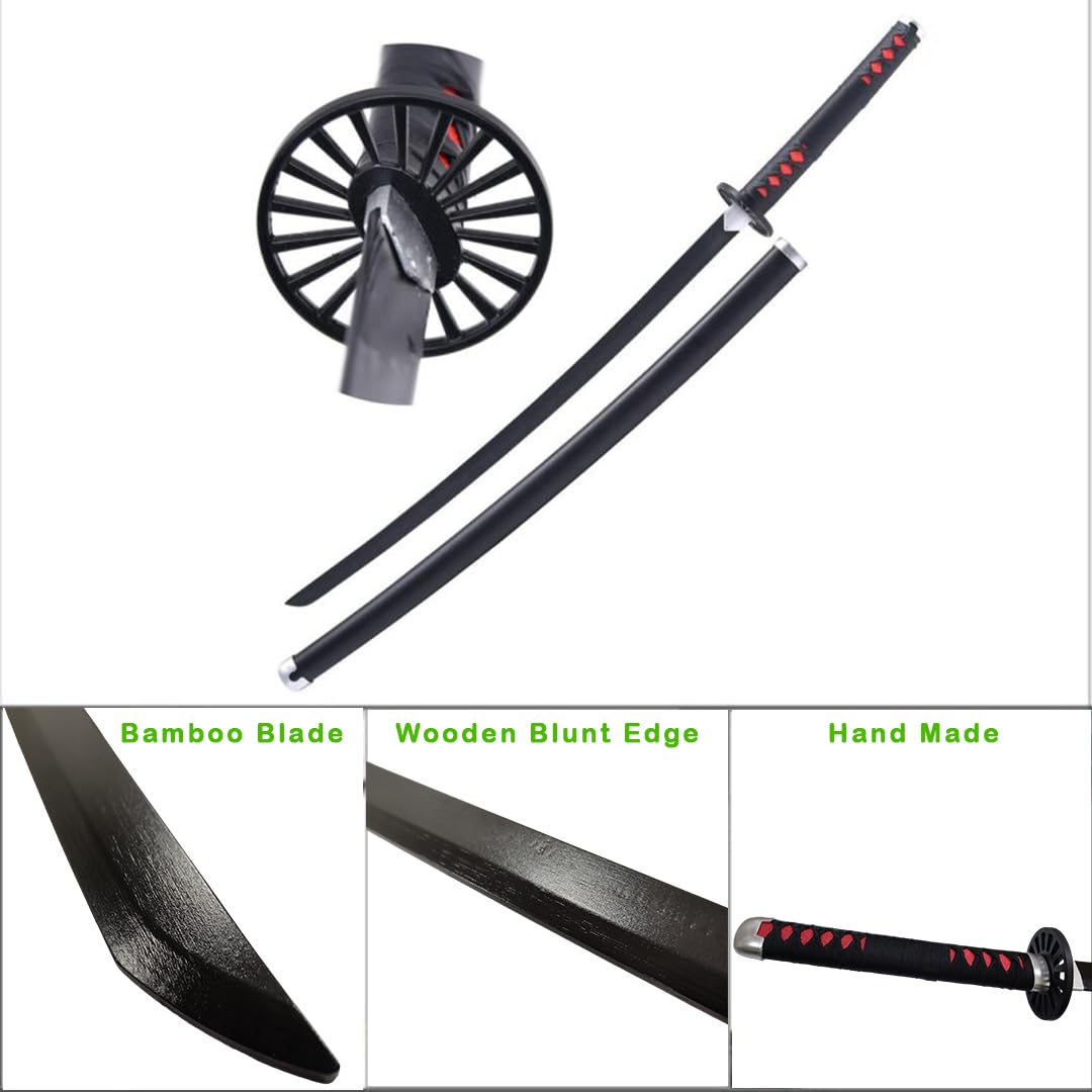 Tanjiro Kamado Katana – Demon Slayer Bamboo Blunt Edge Cosplay Sword 104cm
