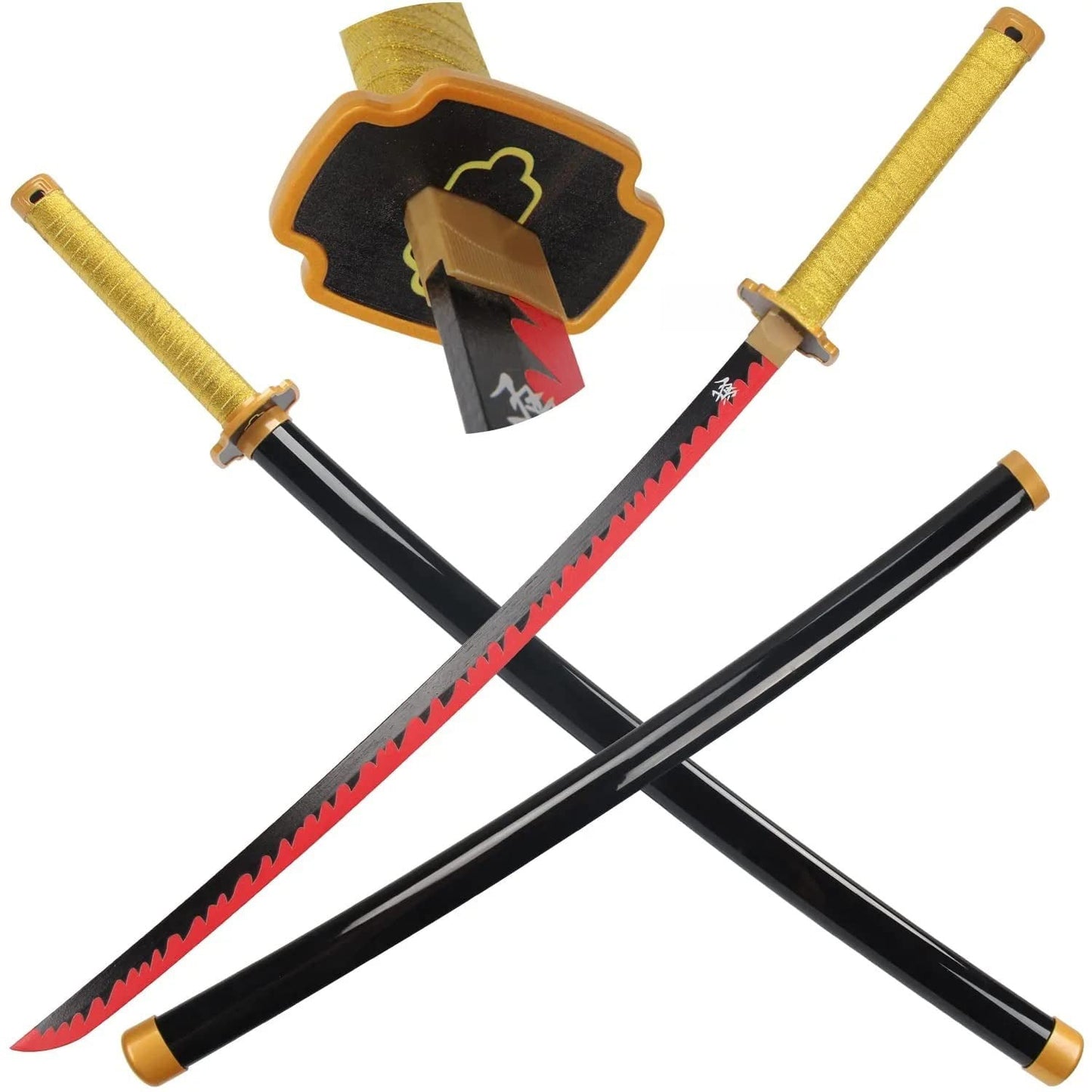 Yoriichi Tsugikuni Wooden Katana – Demon Slayer Sun Breathing Sword 104cm
