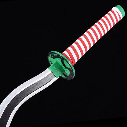 Obanai Iguro Wooden Katana – 104cm Serpent Hashira Wavy Nichirin Sword