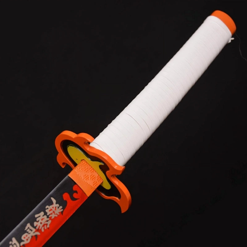 Kyojuro Rengoku Katana – Demon Slayer Flame Nichirin Sword 104cm White Scabbard Version