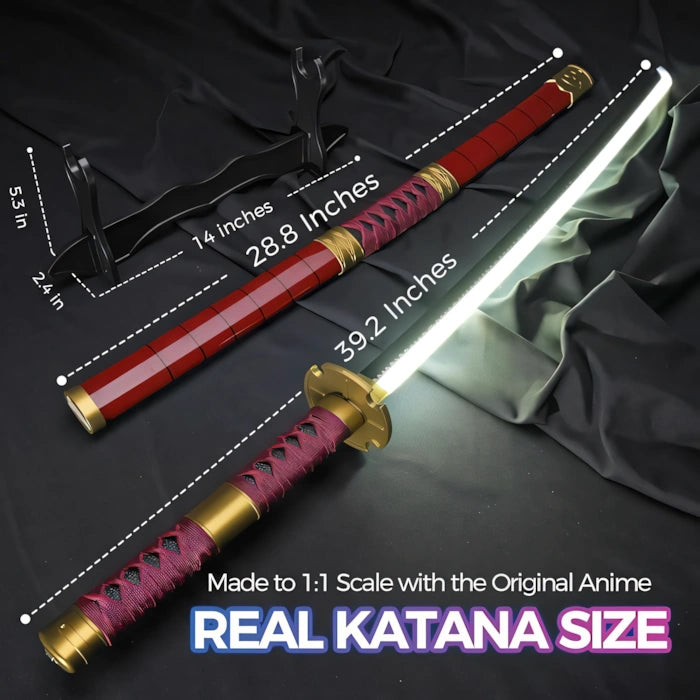 Roronoa Zoro Sandai Kitetsu LED Katana – One Piece Light Up Cosplay Sword 104cm