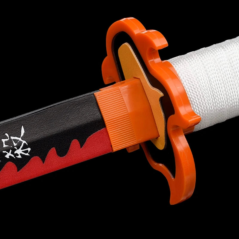 Kyojuro Rengoku Katana – Demon Slayer Flame Nichirin Sword 104cm White Scabbard Version