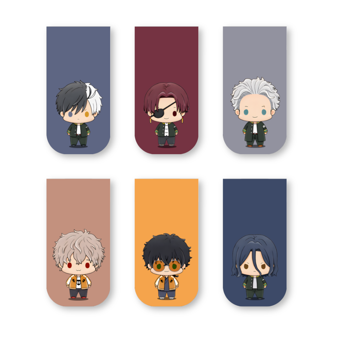 Windbreaker Anime Magnetic Bookmarks – Set of 6
