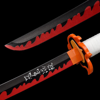 Kyojuro Rengoku Katana – Demon Slayer Flame Nichirin Sword 104cm White Scabbard Version
