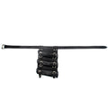 Black Katana Sword Holder Belt – Adjustable PU Leather Cosplay Waist Belt with Triple Strap Holster
