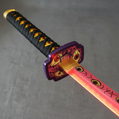 Kokushibo LED Katana – Demon Slayer Wooden Cosplay Sword 104cm