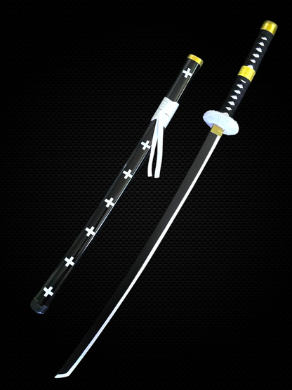 Trafalgar Law White Katana Replica – One Piece Anime Wooden Sword 104cm
