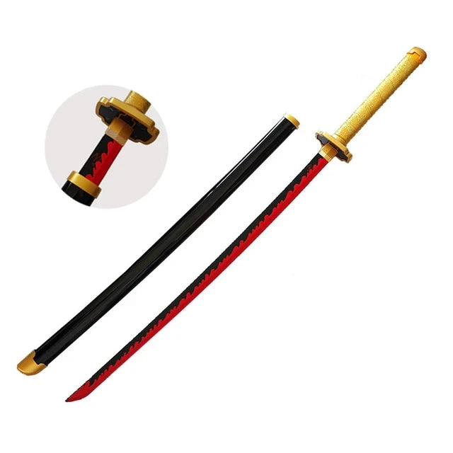 Yoriichi Tsugikuni Wooden Katana – Demon Slayer Sun Breathing Sword 104cm