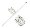 White Katana Sword Holder Belt – Adjustable PU Leather Cosplay Waist Belt with Triple Strap Holster