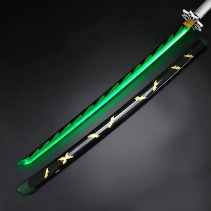 Sanemi Shinazugawa LED Nichirin Katana – Demon Slayer Light Up Anime Sword 100cm