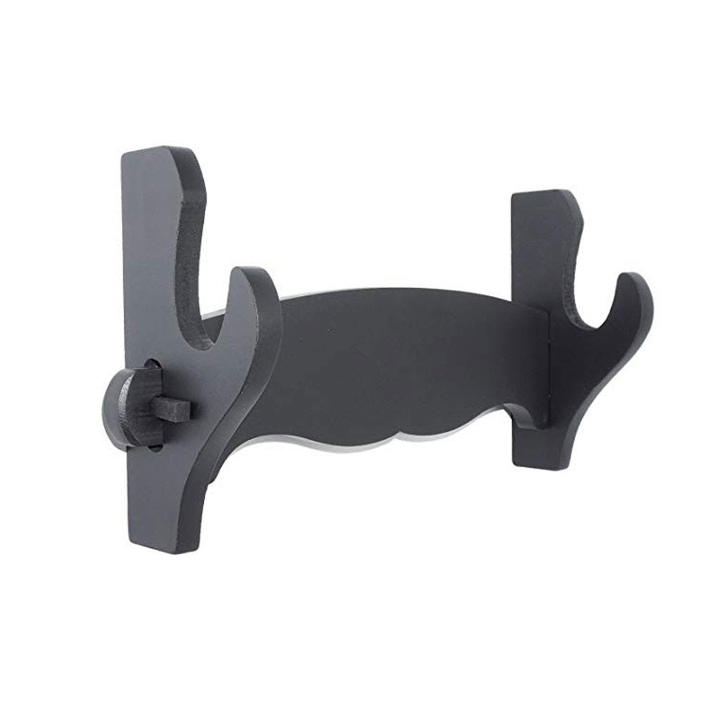 Wall Mount Katana Holder – Single Layer - assembled holder, angled view of the curved hooks