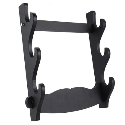 Wall Mount Katana Holder – Three Layer - assembled holder, side angle